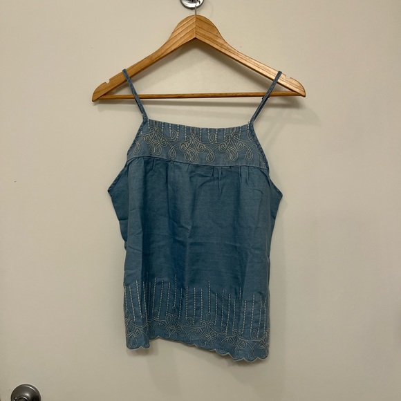 Keep It Sweet Chambray embroidered tank - Picture 5 of 6